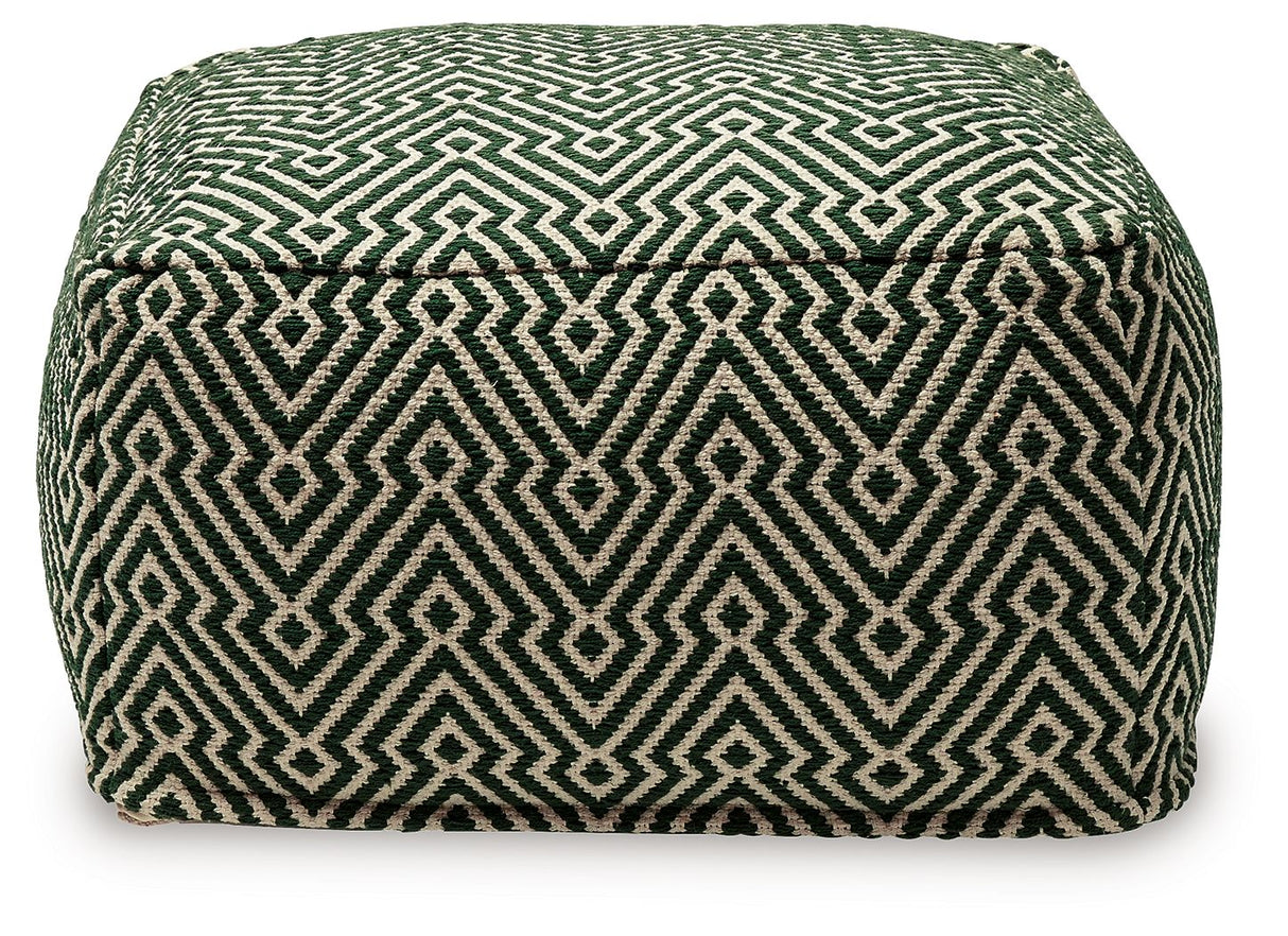 Abacy - Pouf - Green / Ivory