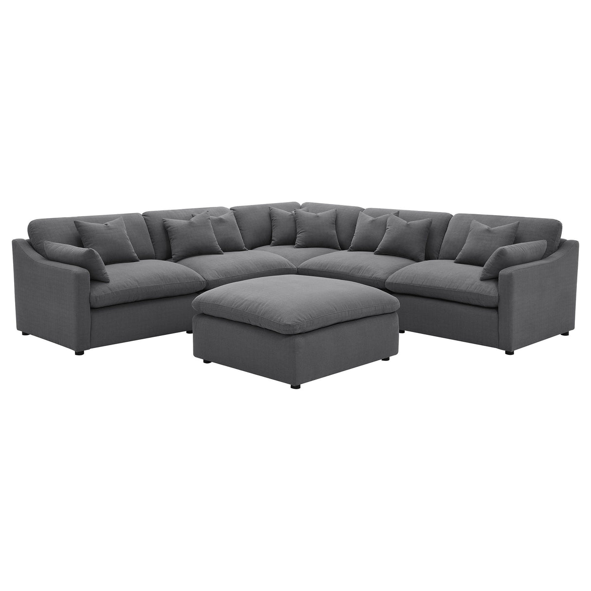 Hobson - Upholstered Modular Sectional Sofa With Ottoman