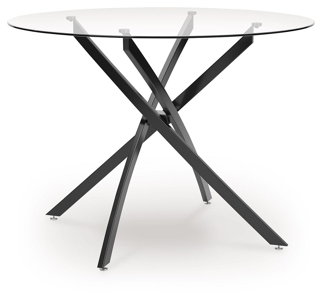 Pharwynn - 5 piezas - Mesa de comedor, 4 sillas laterales - Negro