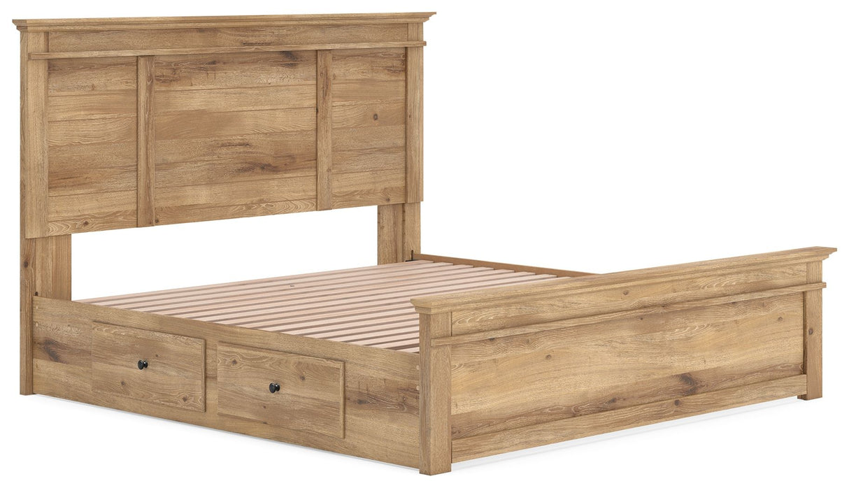 Makidern - Cama con almacenamiento en panel y unidad de almacenamiento bajo la cama