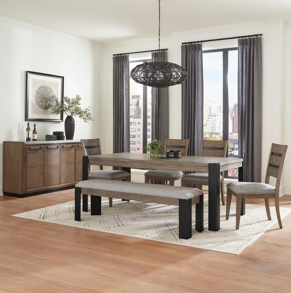 Cedar Fork - Rectangular Dining Table - Smoked Arabica
