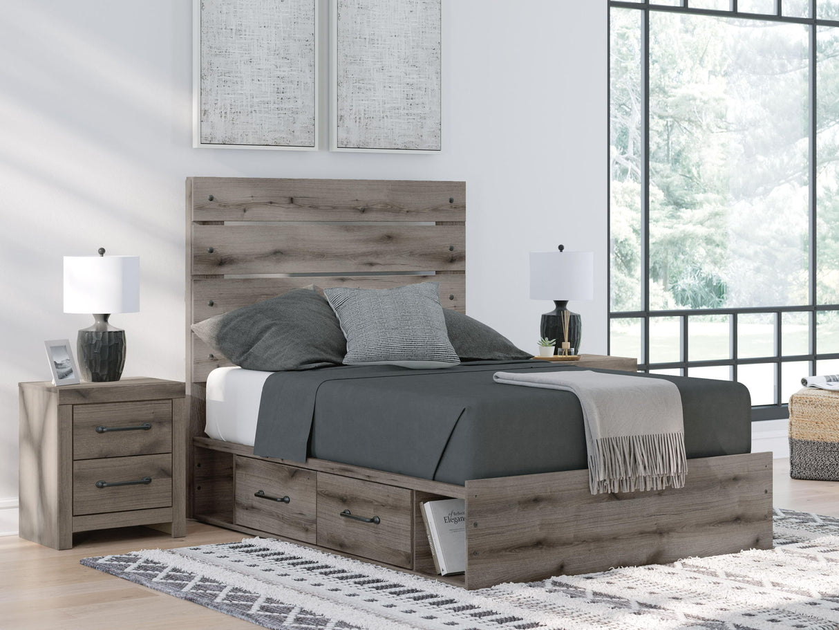 Graystorm - Cama con paneles y almacenamiento