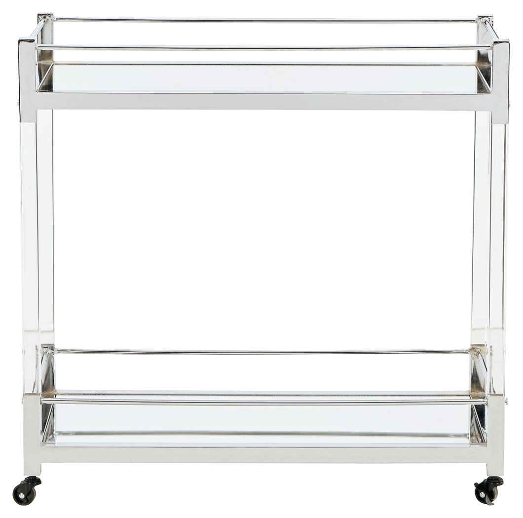 Chaseton - Carrito de bar - Acabado transparente/plateado