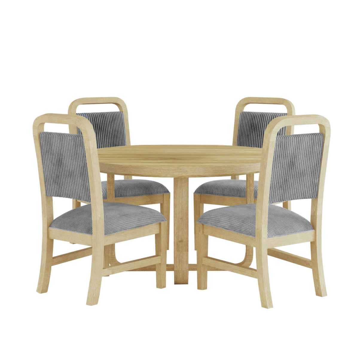 Ridgemont - 5 Piece Standard Height Dining Set (Round Table And Four Chairs) - Natural