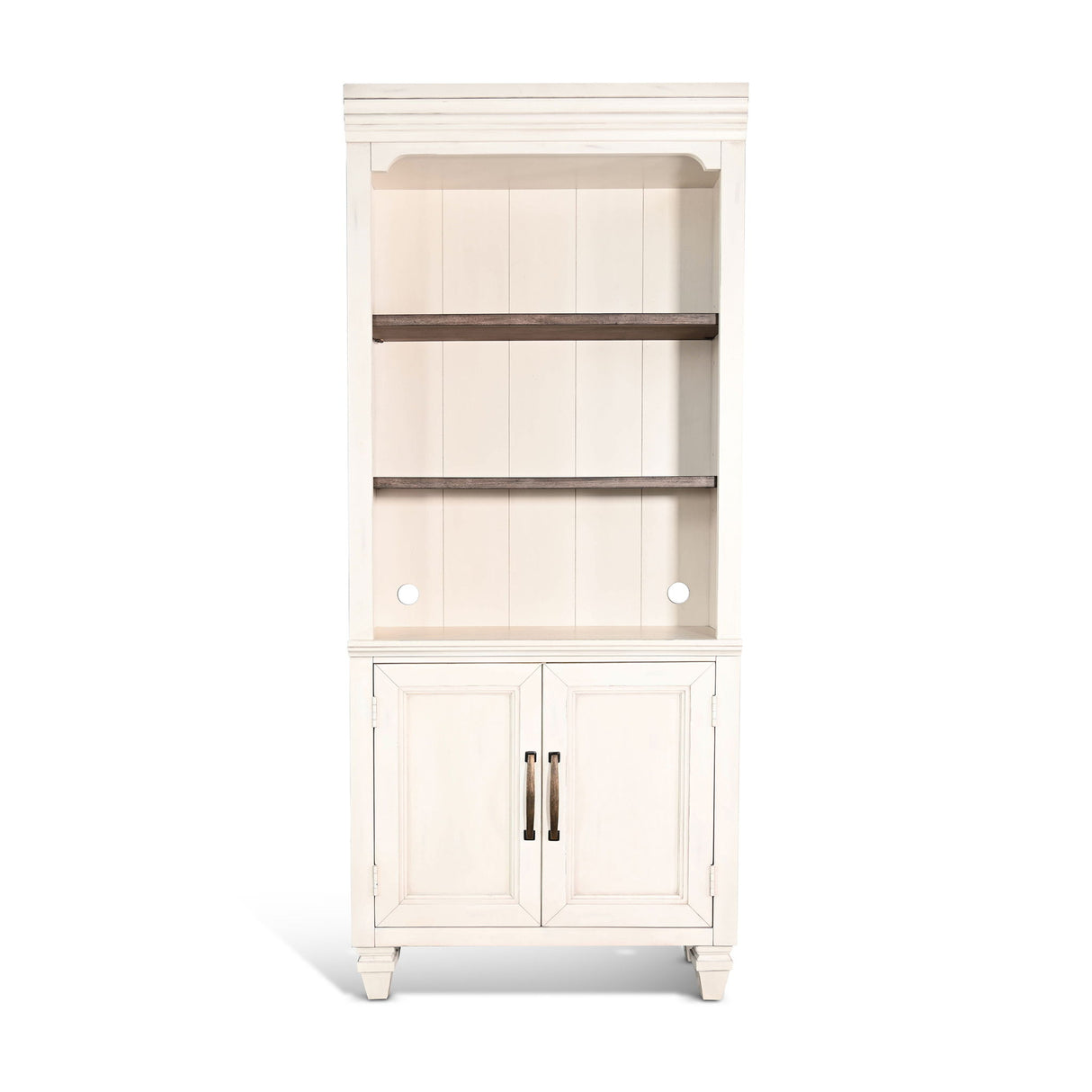 Pasadena - Two-Tone Wood Bookcase - Buckskin / Marble White