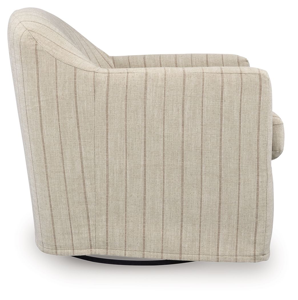 Valwick - Sillón giratorio decorativo - Crema / Marrón