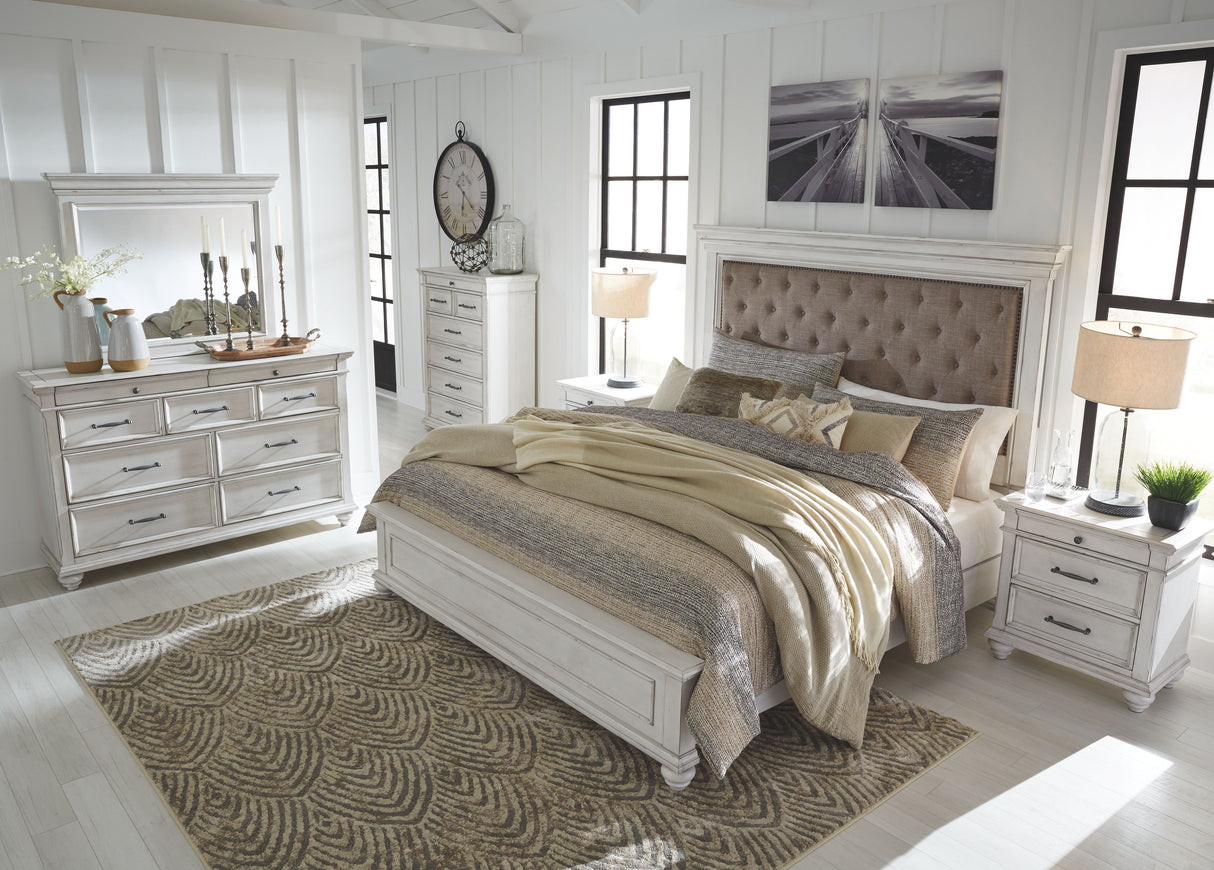 Kanwyn - Cama tapizada con paneles