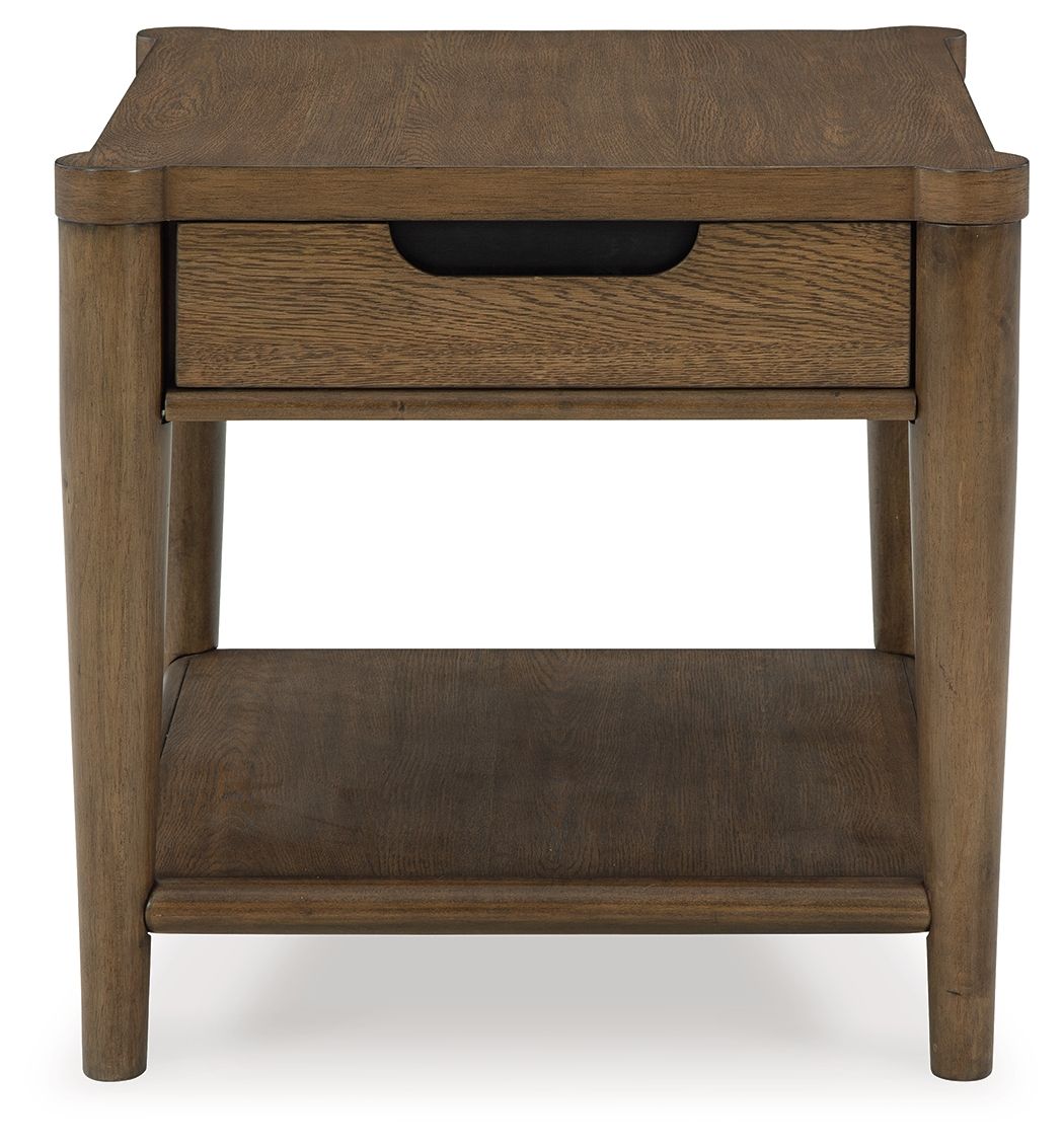 Roanhowe - Mesa auxiliar rectangular - Marrón