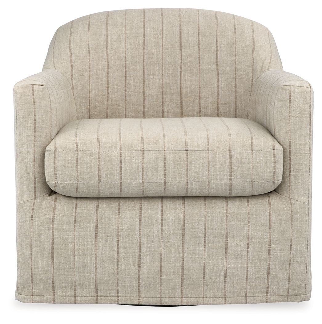 Valwick - Sillón giratorio decorativo - Crema / Marrón