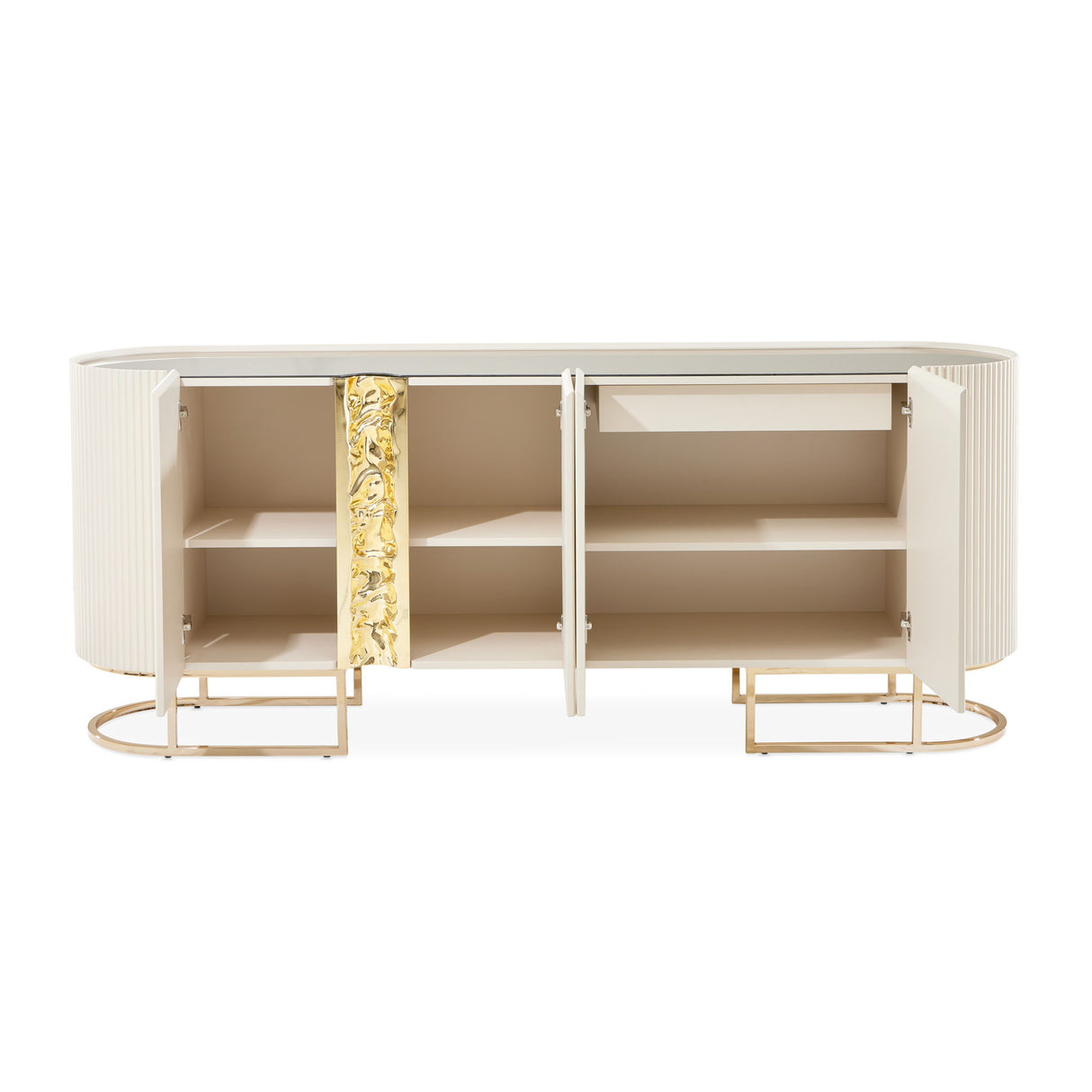 Lisbon - Console Table - Silken Matte Cream