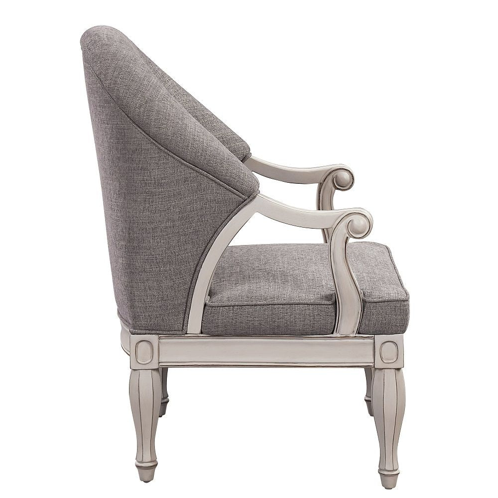 Florian - Silla - Gris y Blanco Antiguo