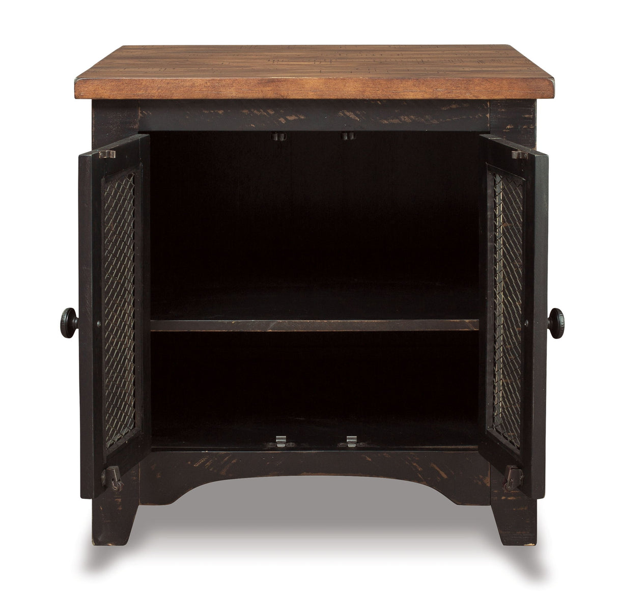 Valebeck - Mesa auxiliar rectangular - Negro / Marrón