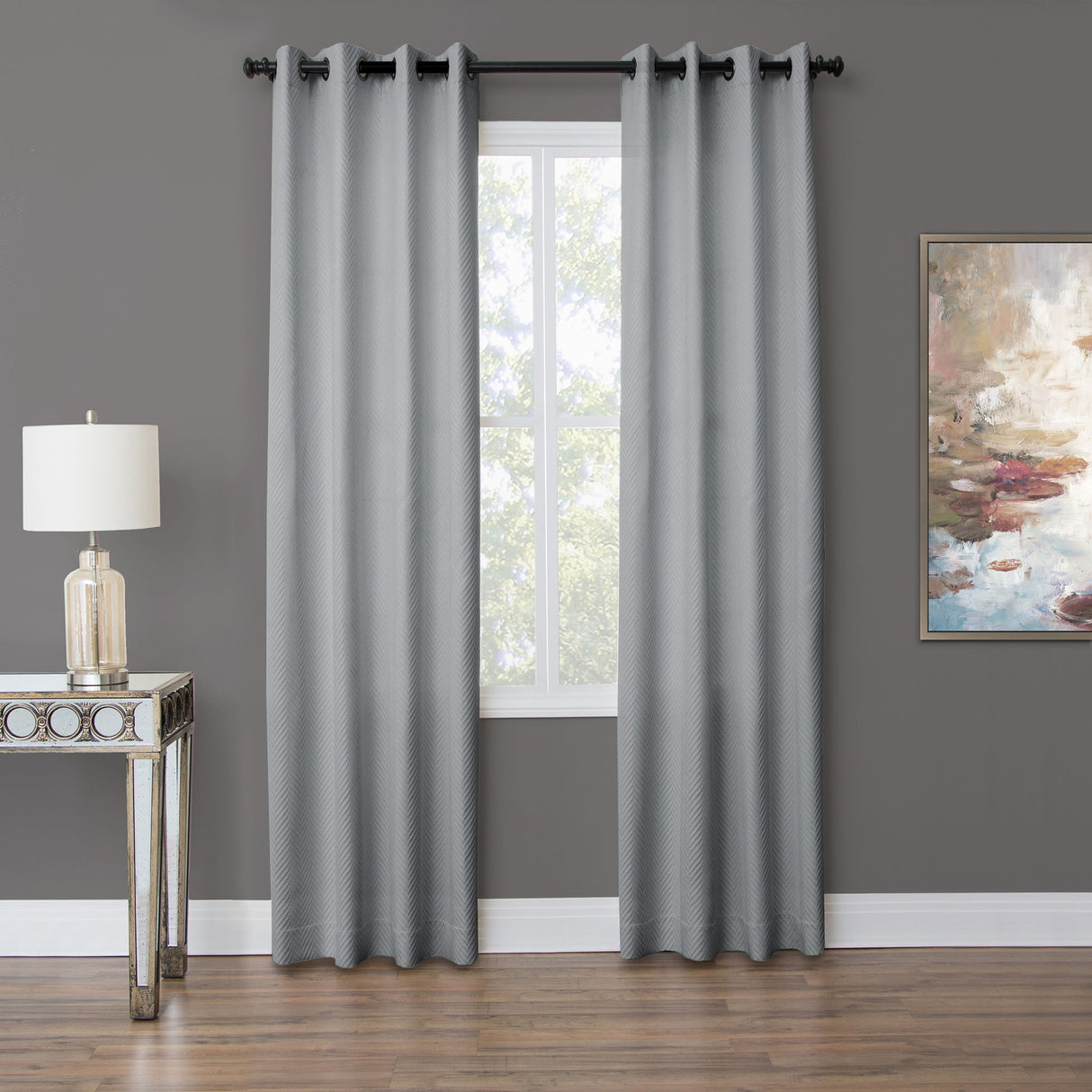 Aria - Grommet Top Panel Weighted Corners Window Treatment