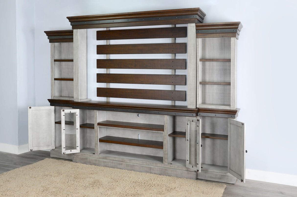 Homestead Hills - Entertainment Wall - Tobacco Leaf / Alpine Gray