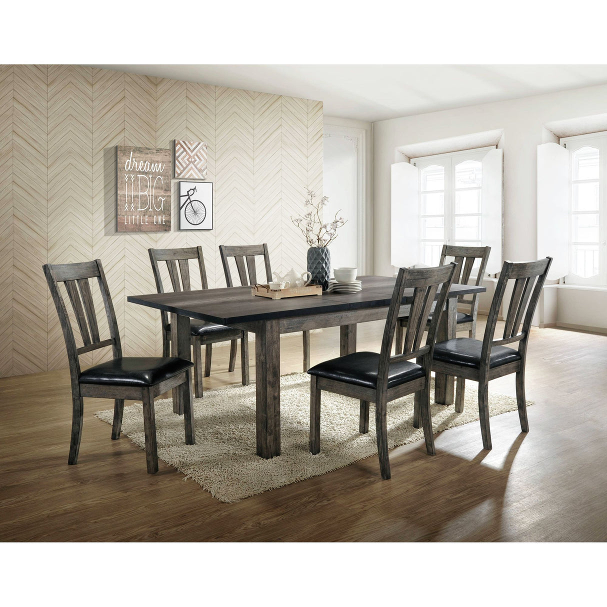 Nathan - Juego de comedor con asientos acolchados