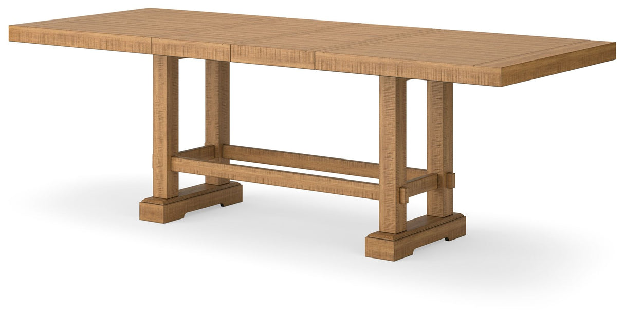 Havonplane - Mesa de comedor rectangular extensible de altura de mostrador - Marrón