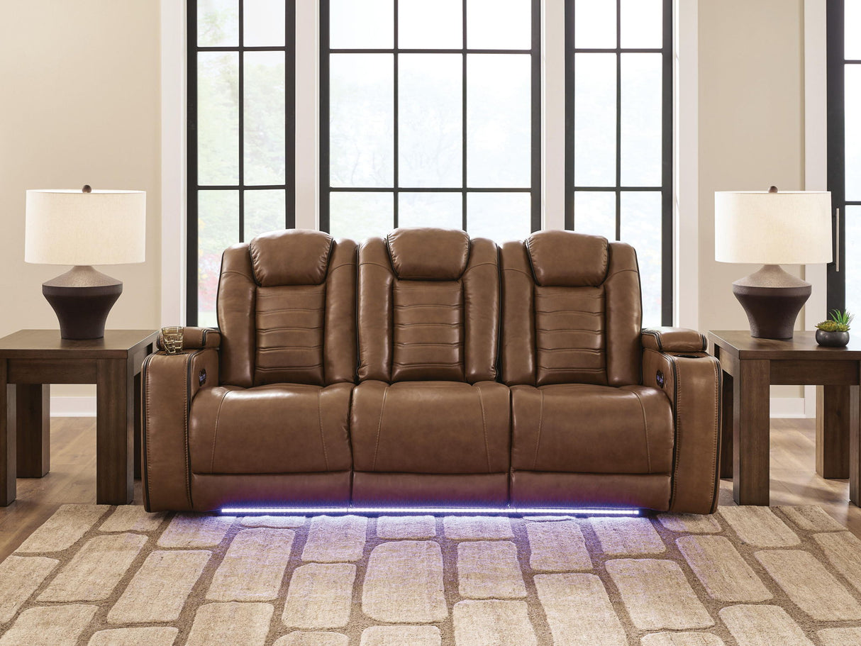 Gruaro - Sofá reclinable eléctrico con reposacabezas ajustable - Ámbar