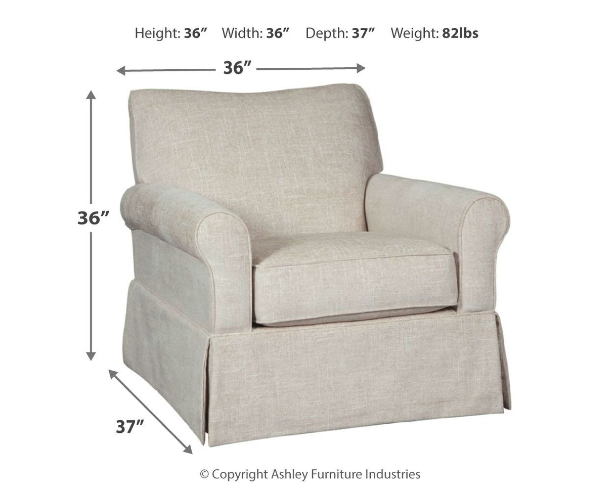 Searcy - Sillón deslizante giratorio - Cuarzo