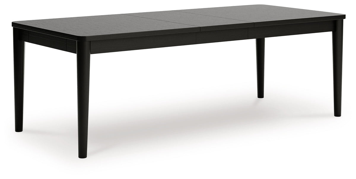 Portdown - Rectangular Dining Room Extension Table - Black