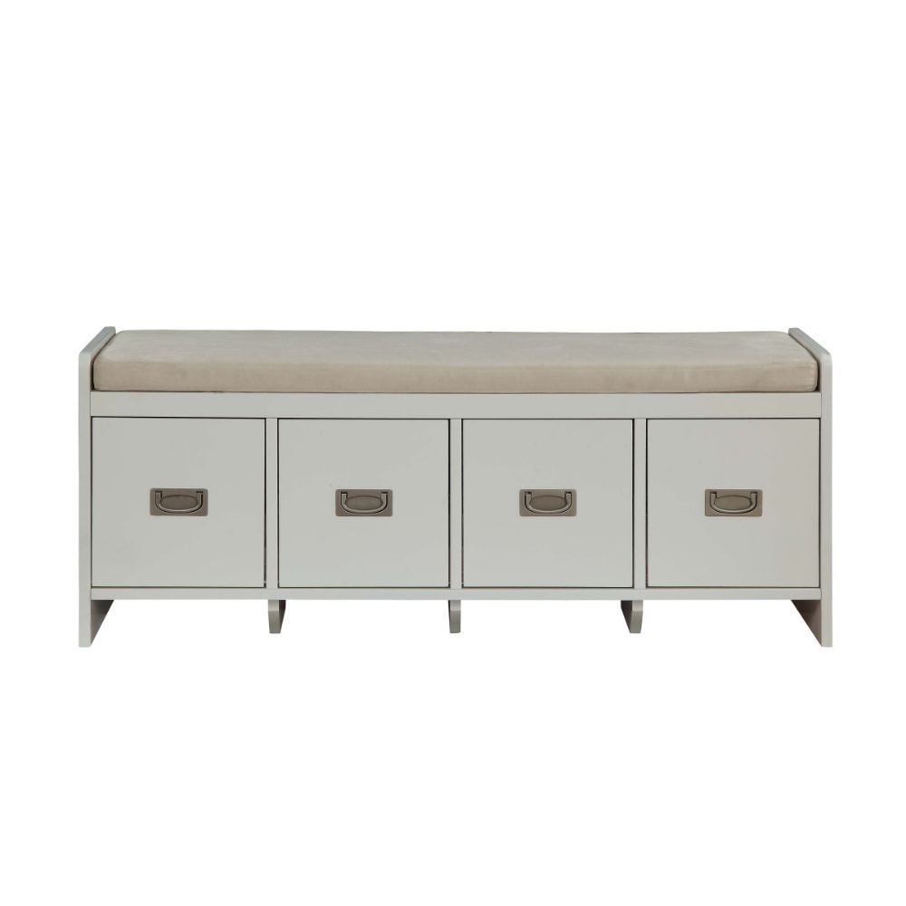 Berci - Banco - Tejido Beige y Blanco