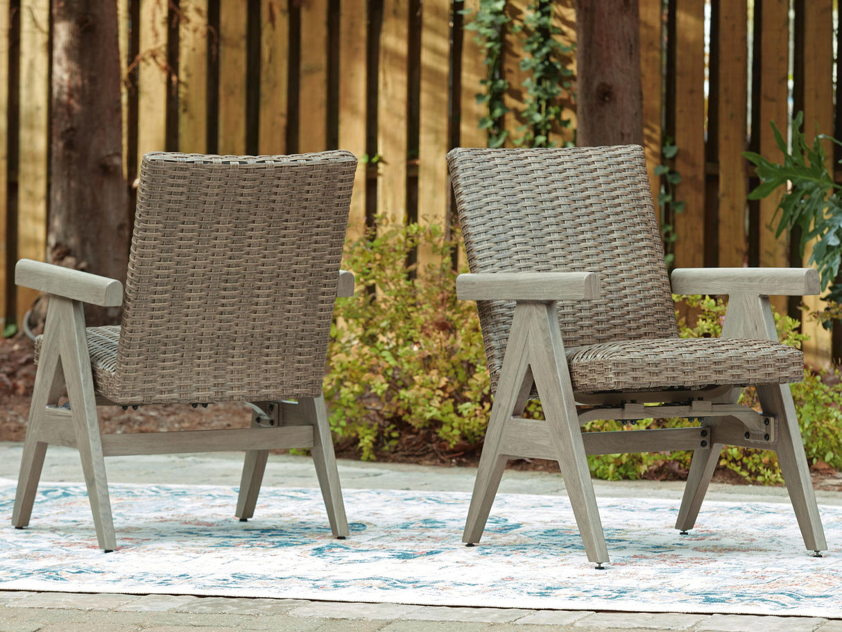 Cliff Trails - Rocking Arm Chair (Set of 2) - Beige