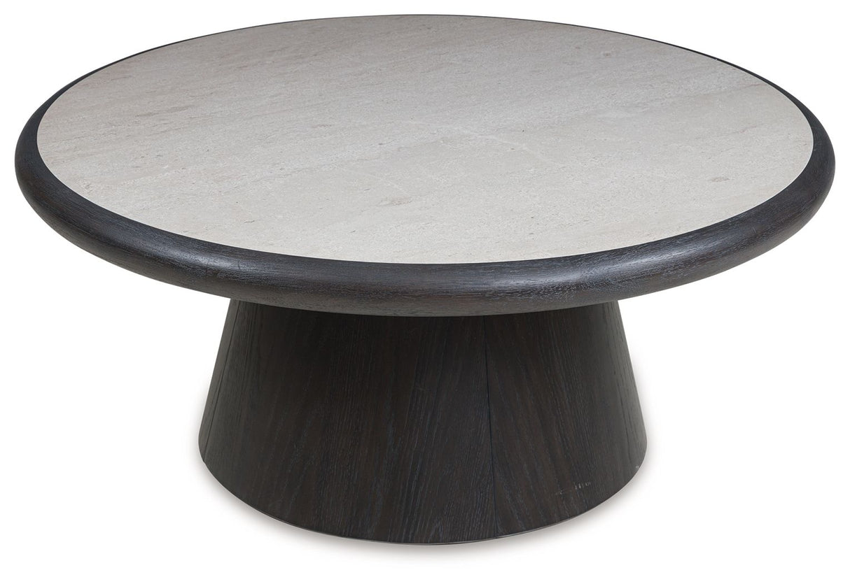 Bracken - Round Cocktail Table - French Black