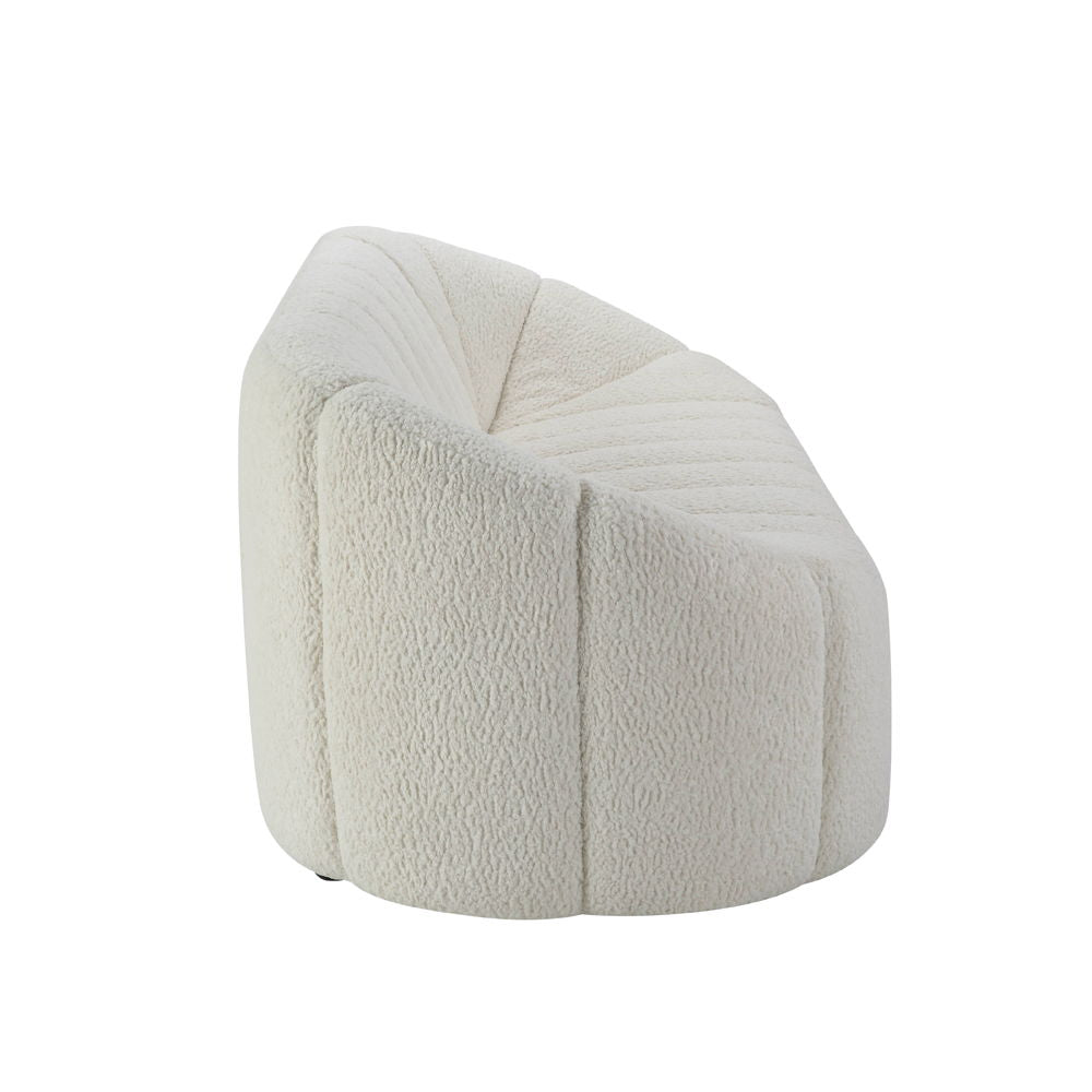 Osmash - Sofá - Sherpa de Peluche Blanco