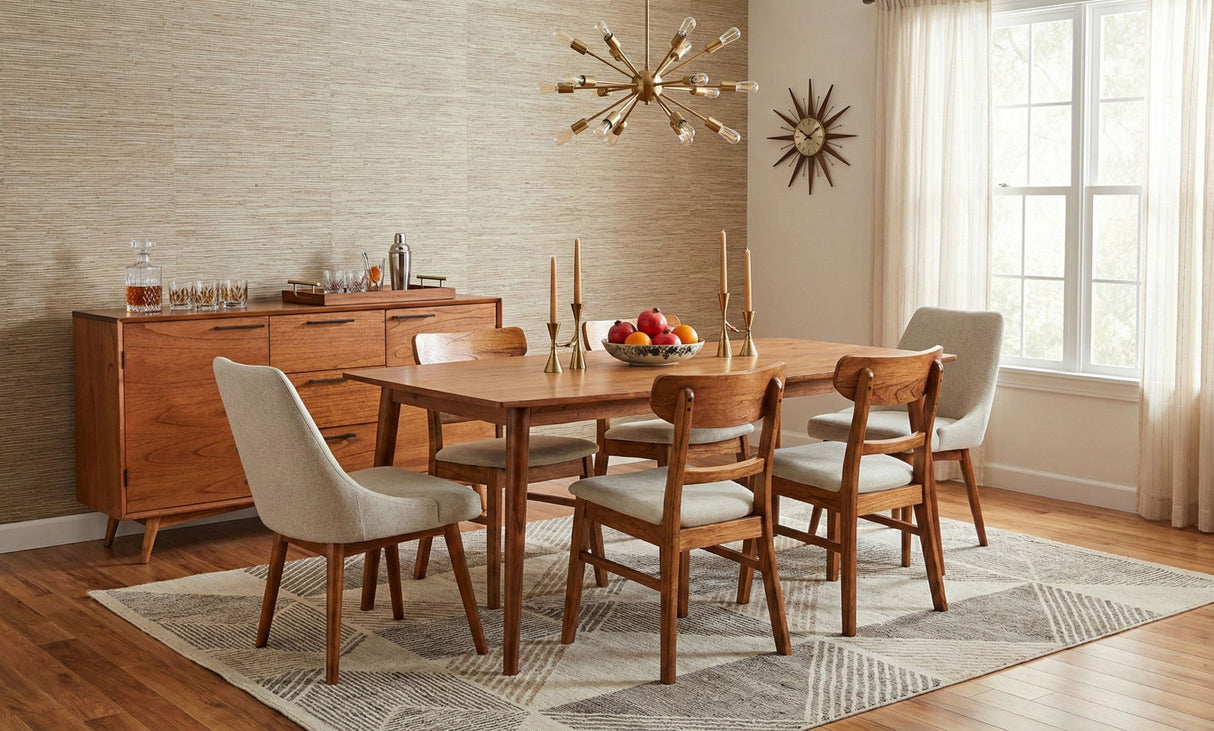 Moderno Americano - Mesa de Comedor de Madera