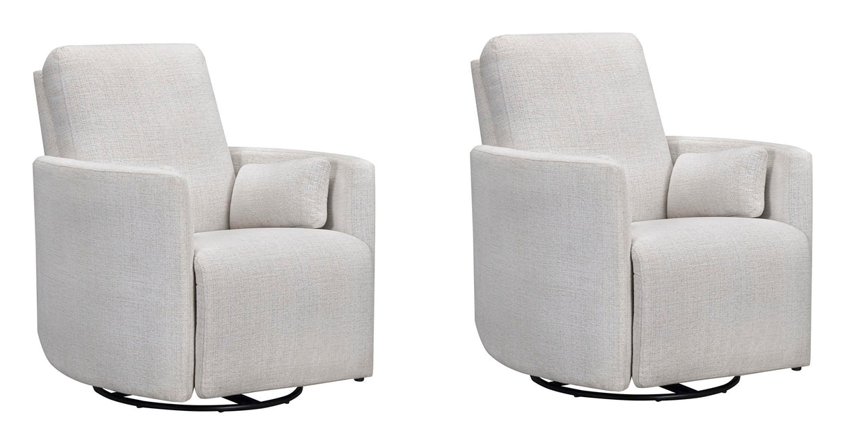 Turner - Sillón reclinable giratorio manual (Juego de 2)