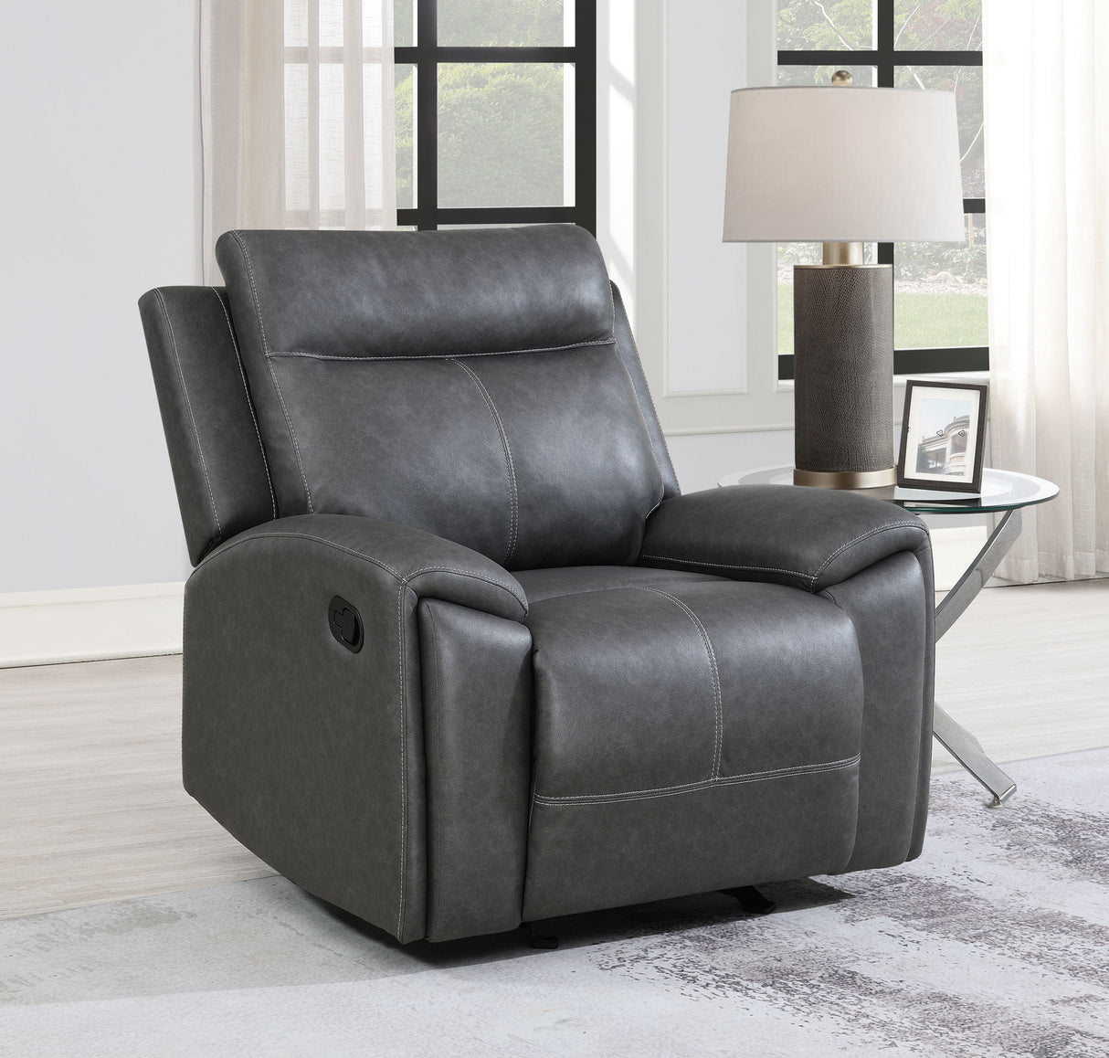 Gaston - Sillón reclinable manual - Gris