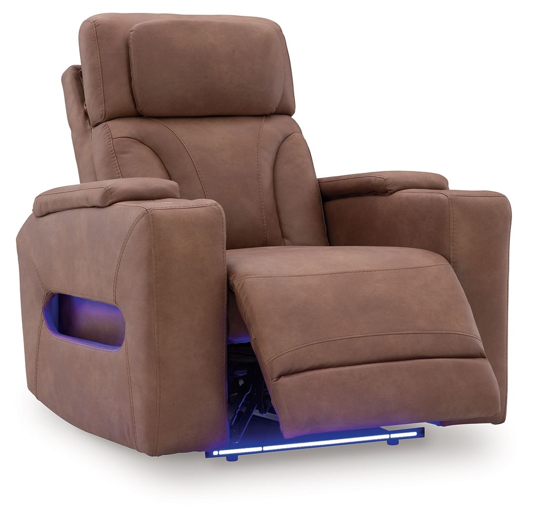 Clean-Slate - Power Recliner / Adj Headrest - Caramel