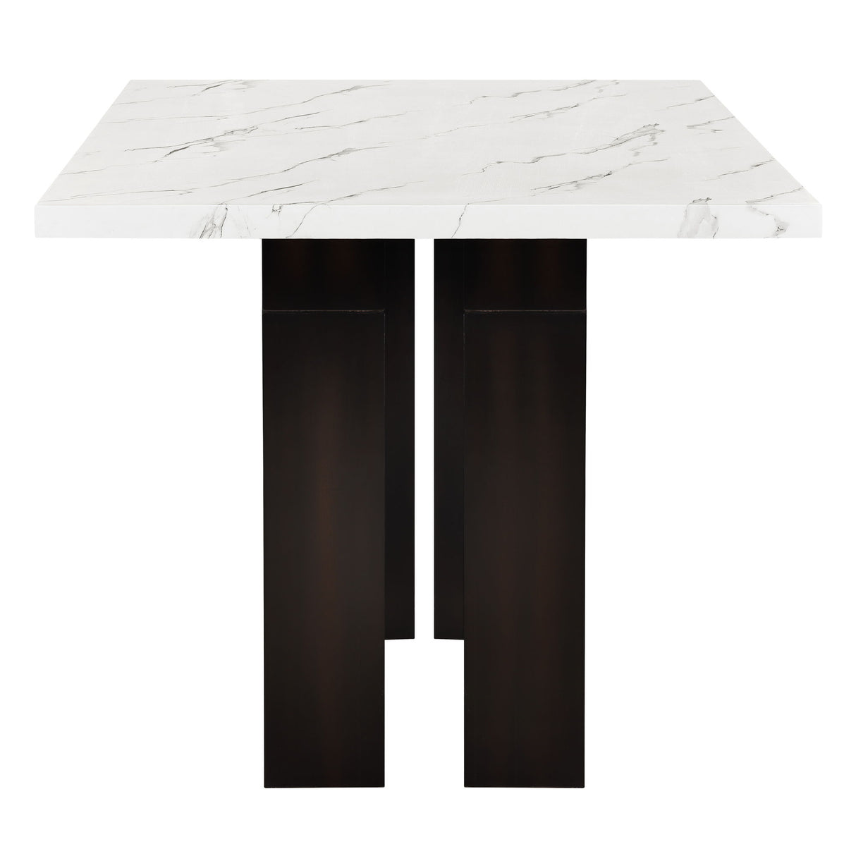 Faust - Juego de comedor de 5 piezas (mesa ajustable y 4 sillas de comedor) - Gris / Blanco