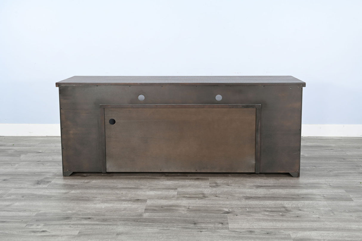 76" Media Console With Electric Fireplace