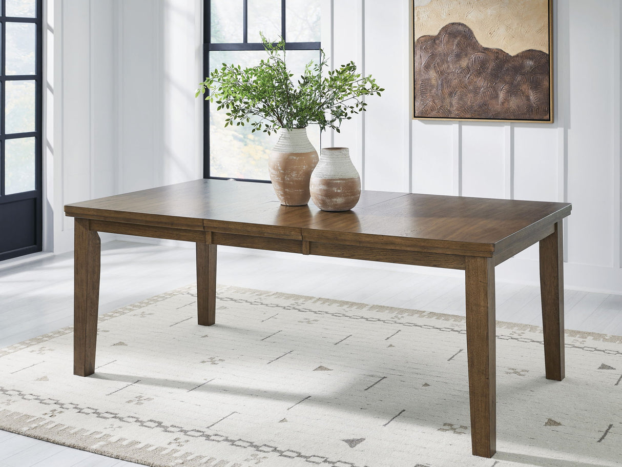 Urbinforte - Mesa de comedor con extensión tipo mariposa - Marrón claro