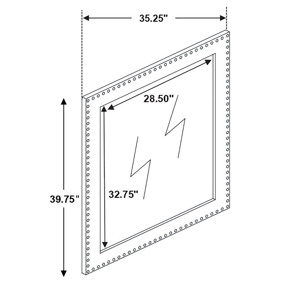 Melody - Upholstered Dresser Mirror