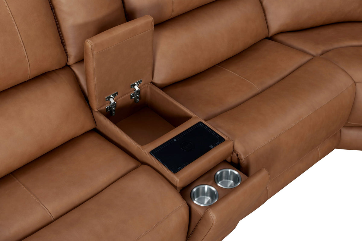 Seccional reclinable eléctrico Belmont - Zero Gravity con reposacabezas ajustables eléctricamente