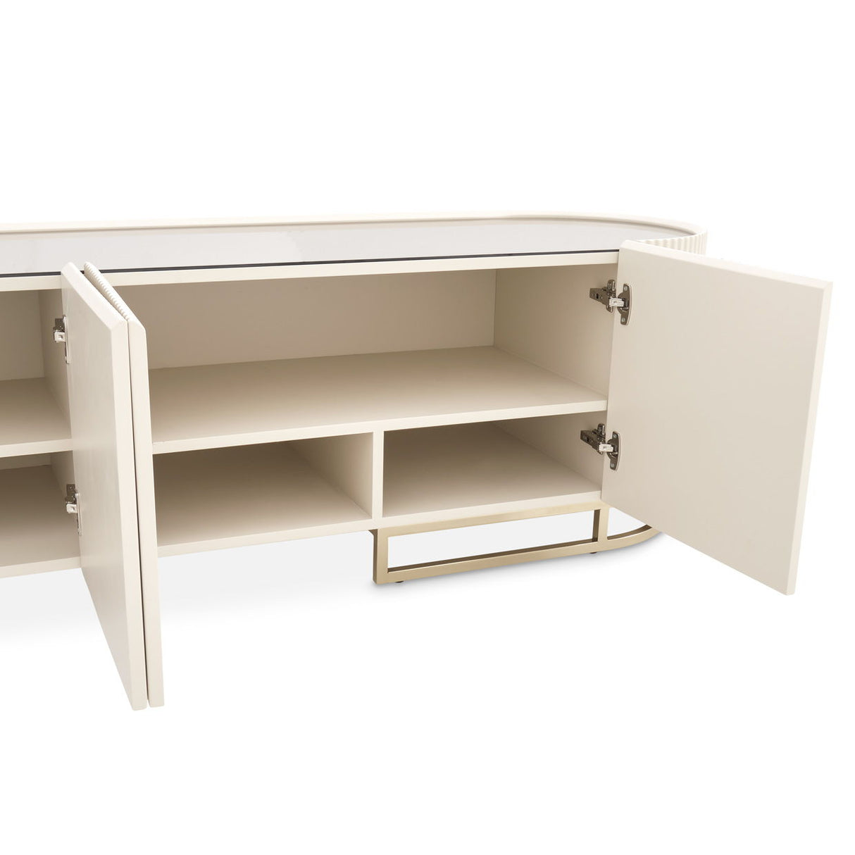 Lisbon - Media Cabinet - Silken Matte Cream