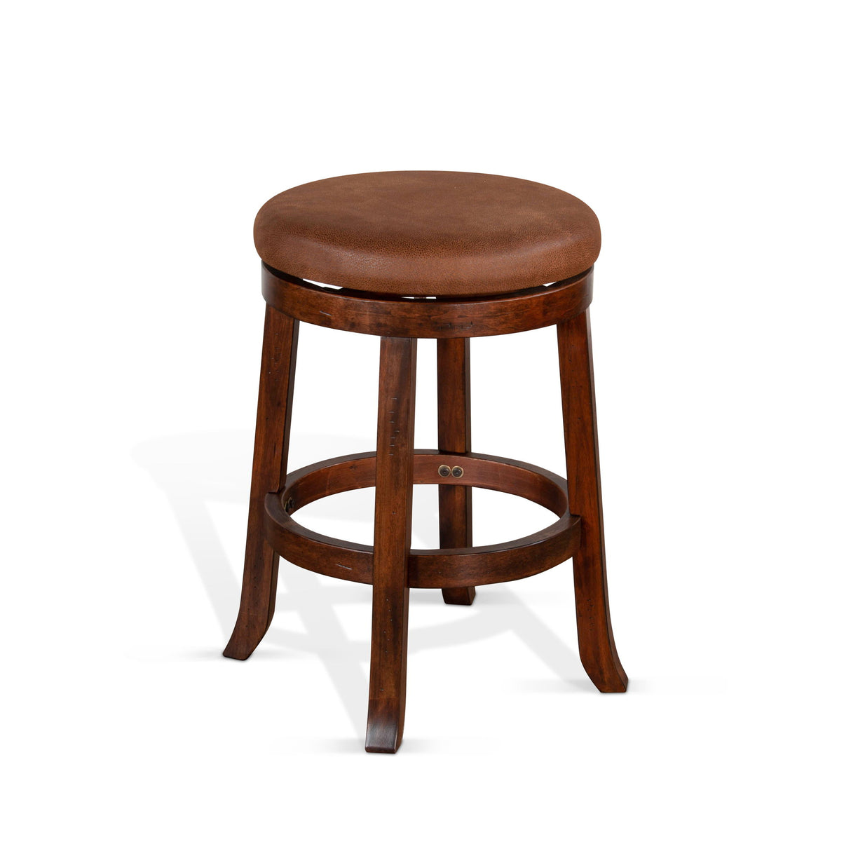 Santa Fe - 24" Swivel Stool With Cushion Seat - Dark Chocolate