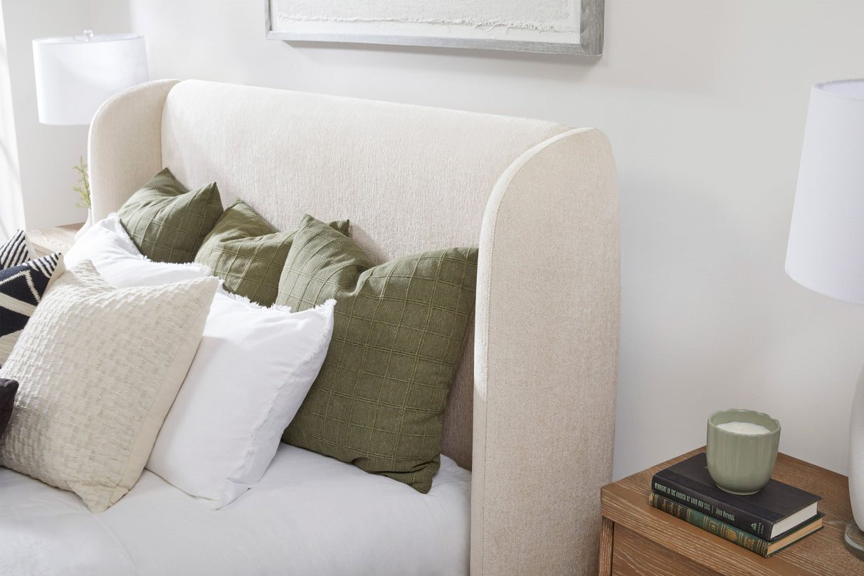 Shiloh - Wingback Upholstered Bed