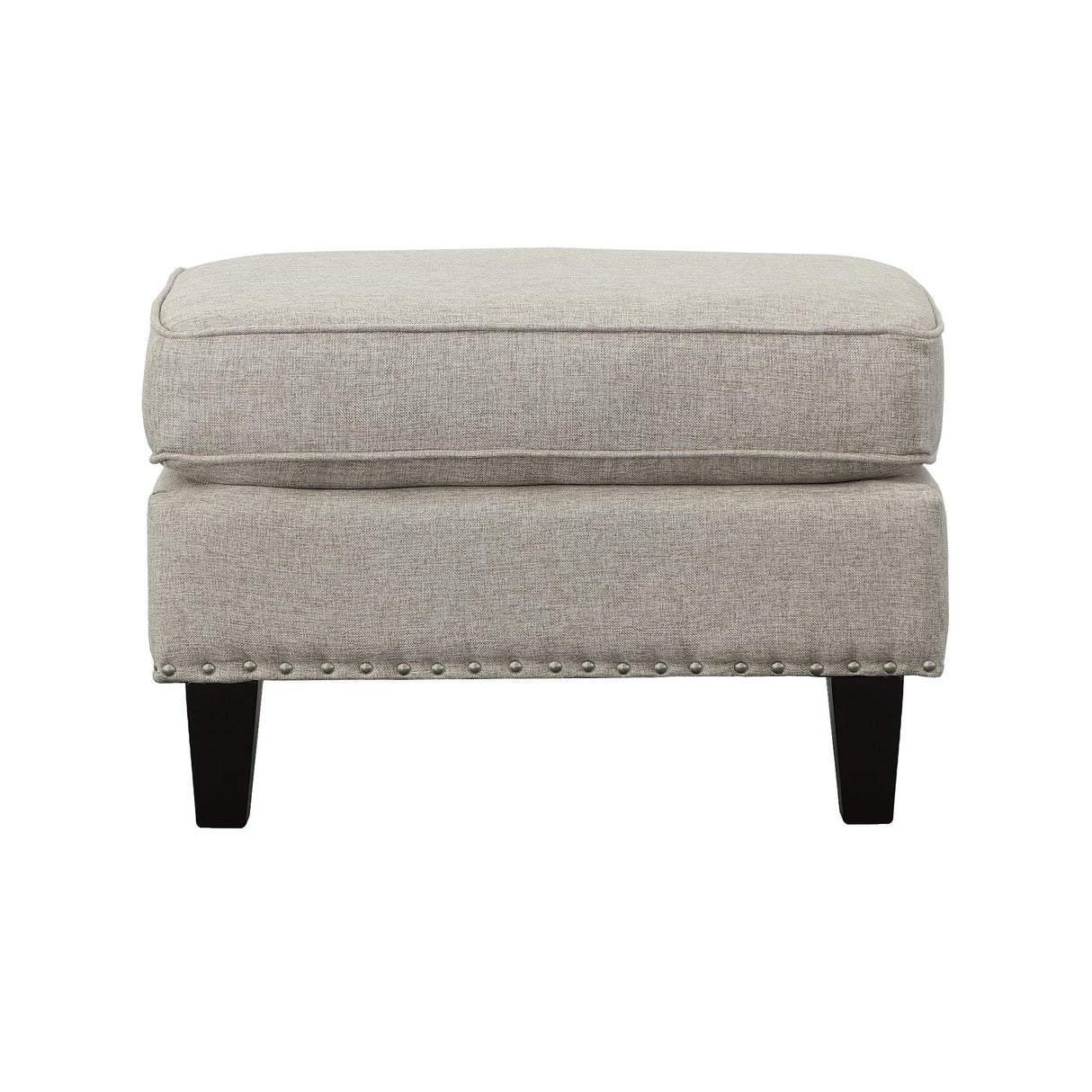 Erica - 497 Ottoman With Chrome Nail (Ista 3) - Heirloom Gray