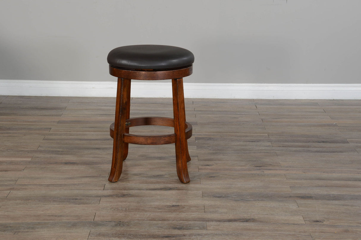 Tuscany - 24" Swivel Stool With Cushion Seat - Vintage Mocha / Black