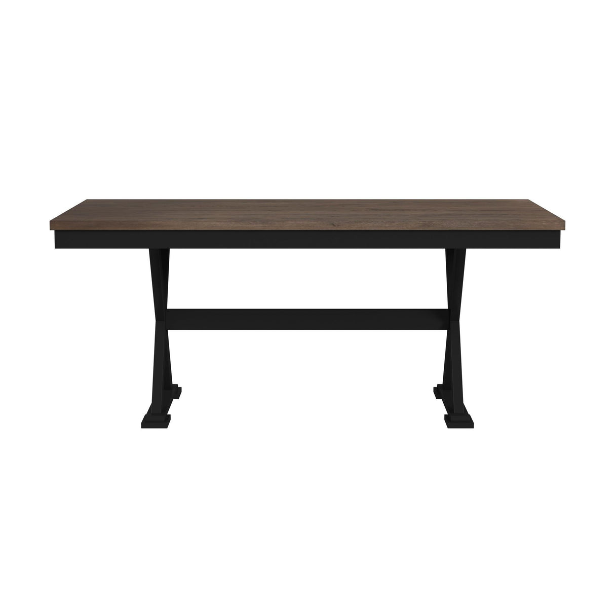 Tulane - Juego de comedor de 6 piezas con mesa, 4 sillas y banco - Roble y negro