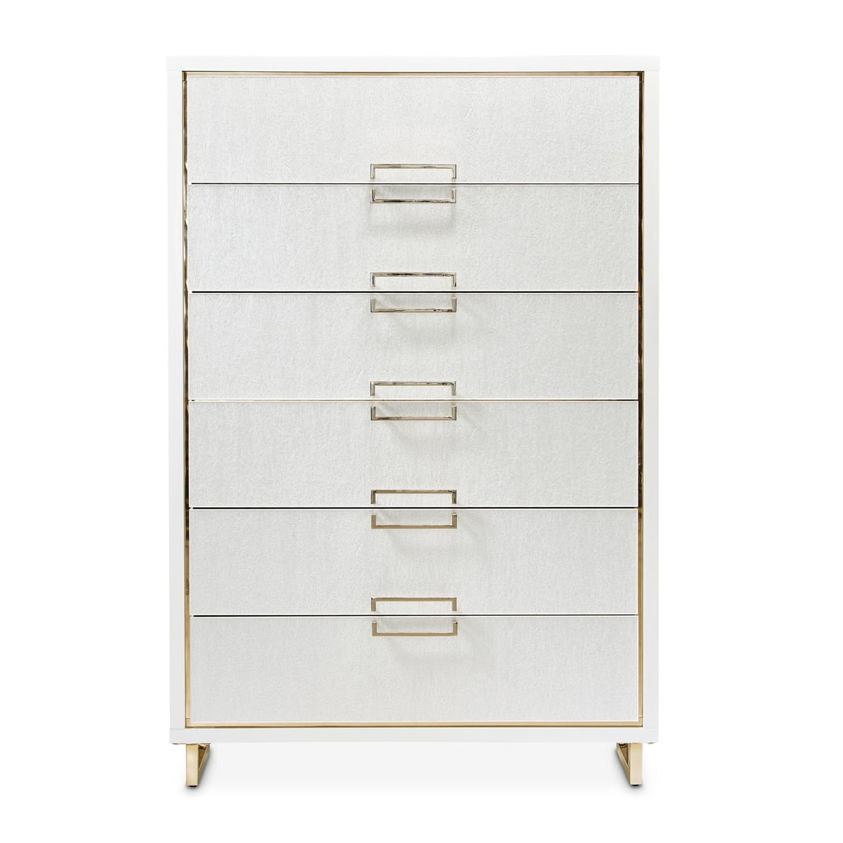 Palm Gate - 6-Drawer Chest - Cloud White