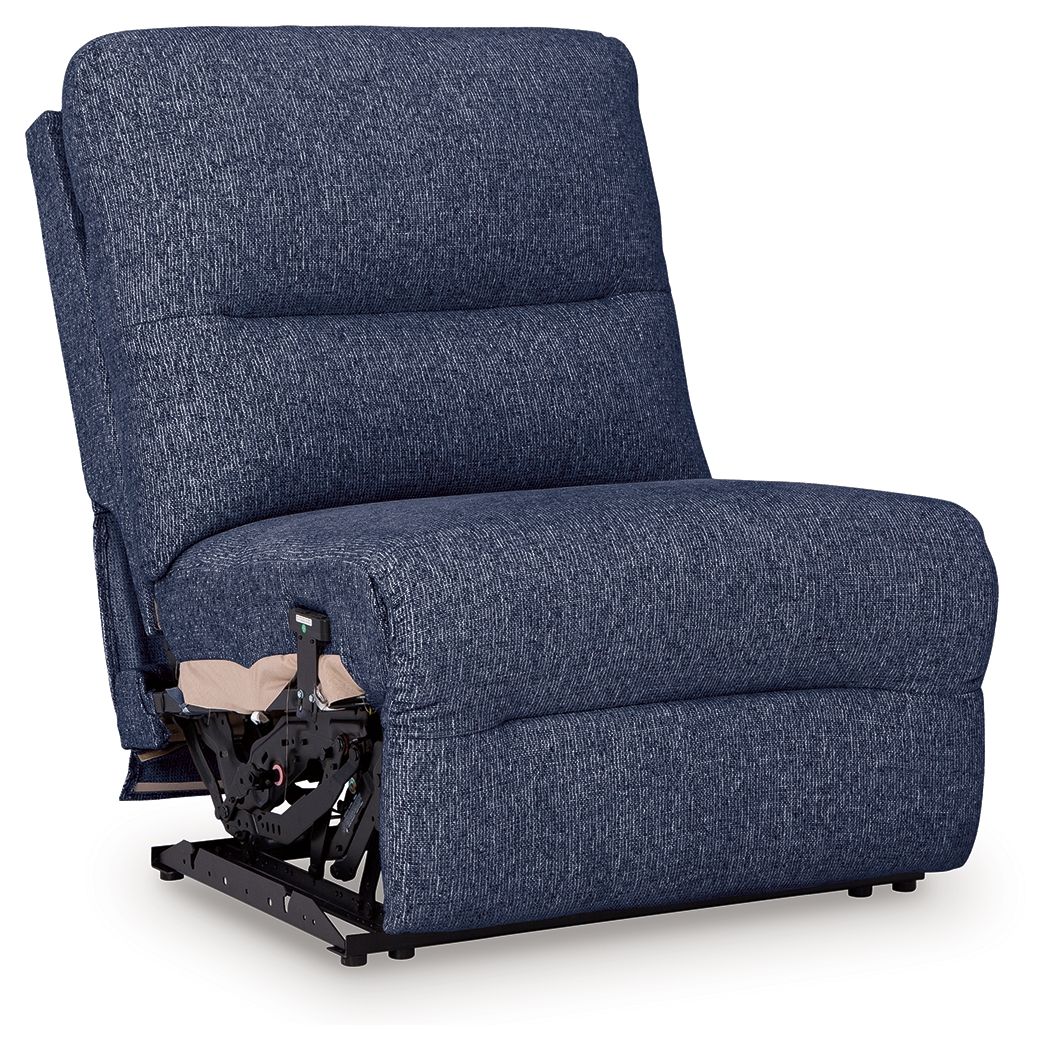 Acklen Place - 3-Piece Power Reclining Sectional With RAF Power Reclining Back Chaise - Pewter
