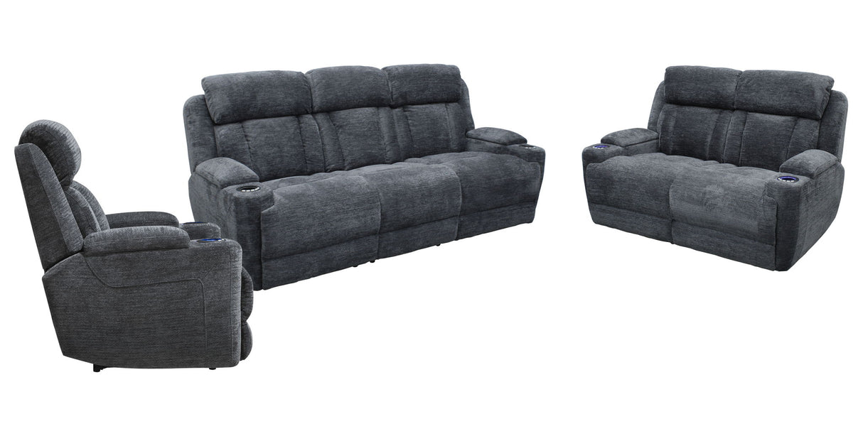 Dalton - Juego de sofá reclinable eléctrico
