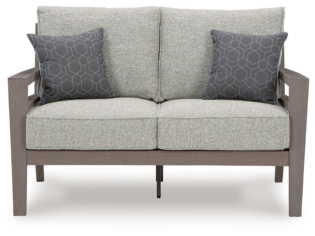 Hillside Barn - Loveseat W/Cushion - Gray / Brown