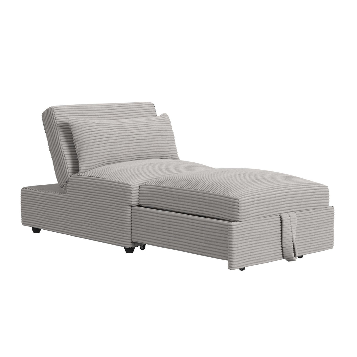 Pluto - Sillón con cojín lumbar, clic clac y elevable - Gris Coronado