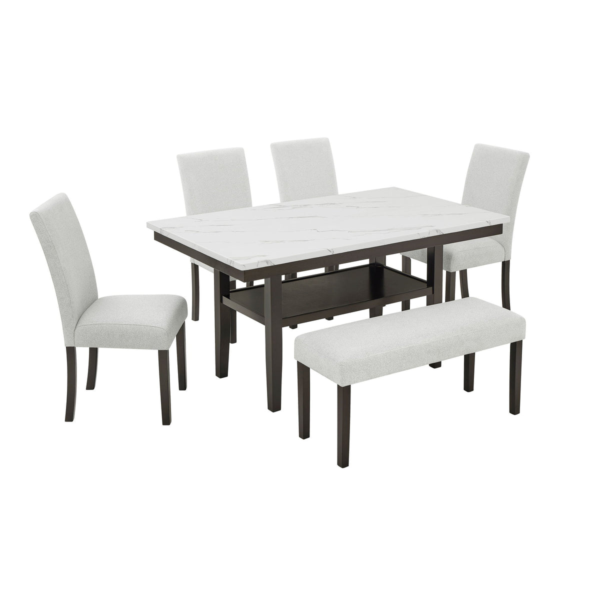 Carissa - Juego de comedor rectangular