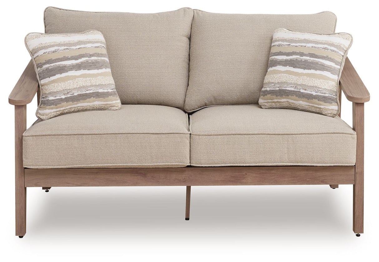 Harmony Headlands - Loveseat With Cushion - Natural / Gray