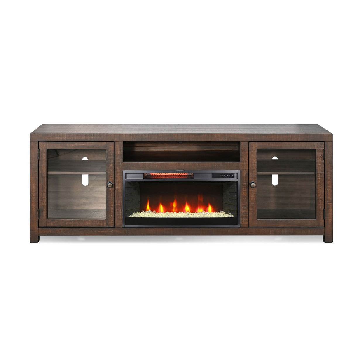72" Media Console With Electric Fireplace